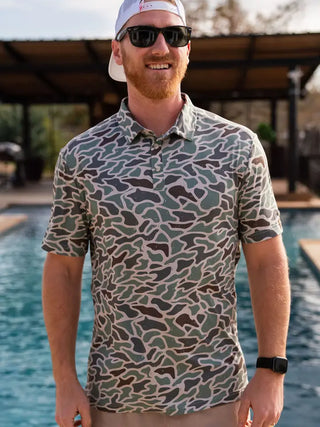 Burlebo Performance Polo - Retro Duck Camo