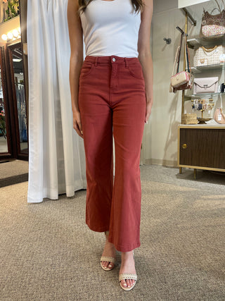 Rust Wide Leg Pants