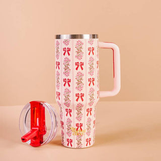 The Darling Effect 40 oz Lifestyle Flip Straw Tumbler - Oh So Merry