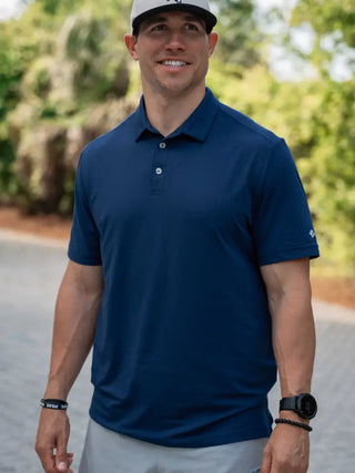 Burlebo Performance Polo - Heather Navy