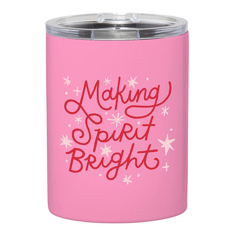 Bright Pink Making Spirits Bright Tumbler