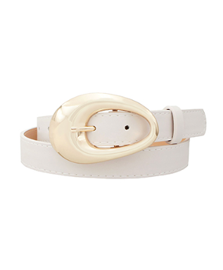 Ivory Teardrop Buckle Belt