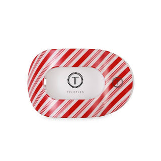 Flat Round Hair Clip | Medium | Candy Cane Crush