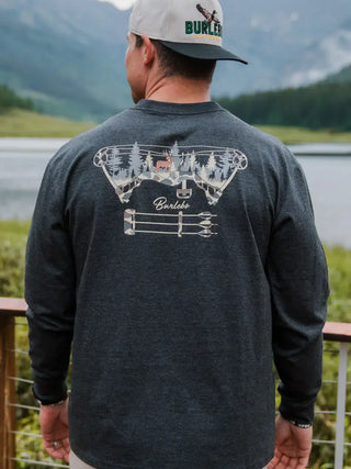 Burlebo Bow Hunting Long Sleeve Tee - Heather Black