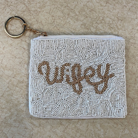 Wifey Beaded Coin Purse
