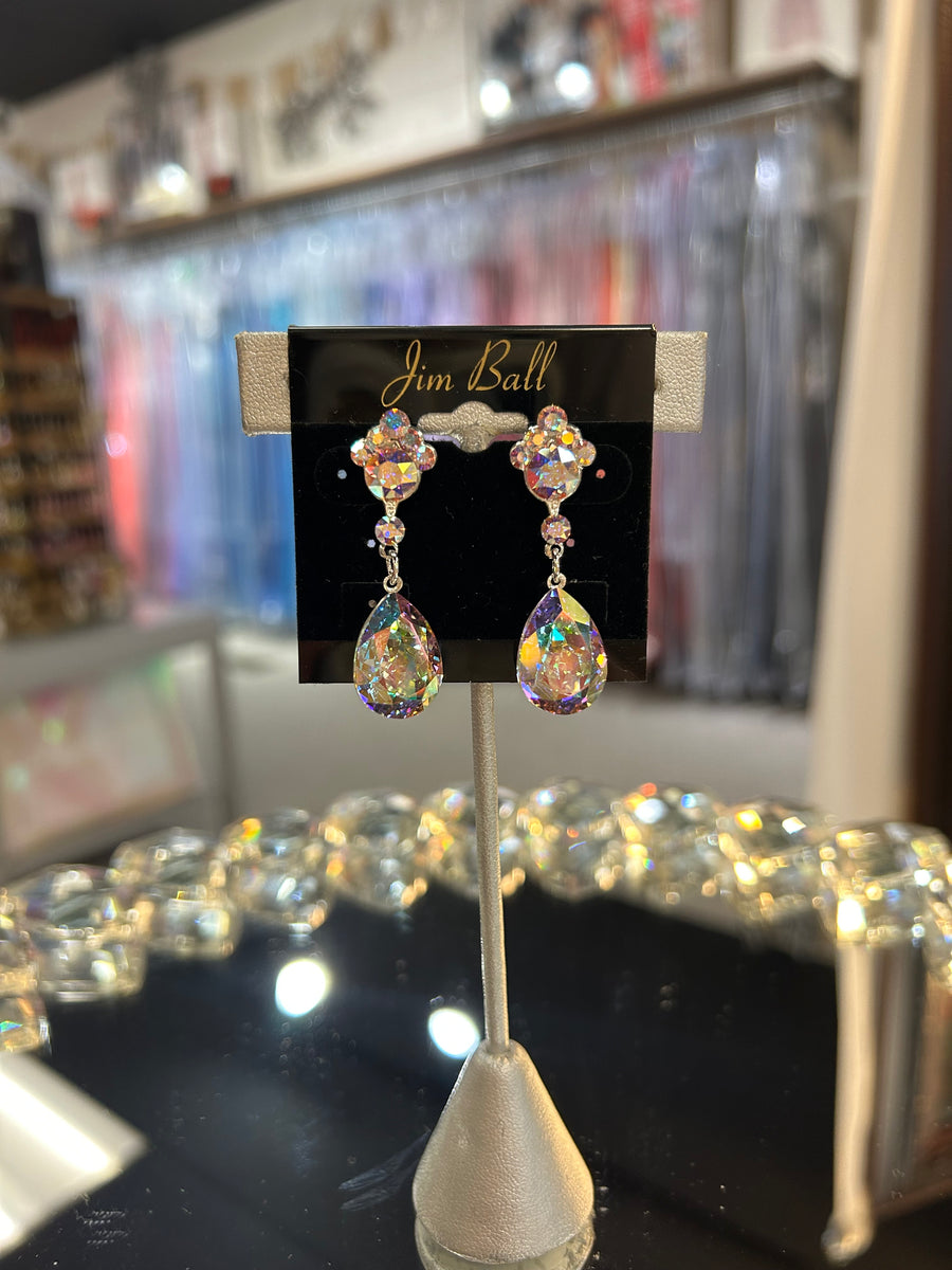 Jim Ball Earrings CE1316 AB/Silver Eclectic Boutique