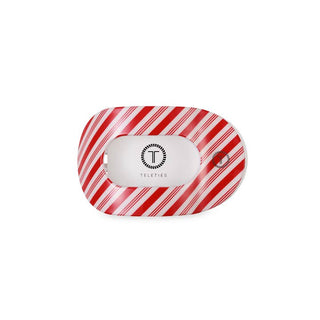 Teleties Flat Round Hair Clip | Small | Candy Cane Crush