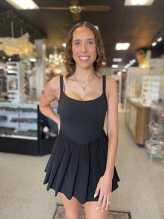 *FINAL SALE* Black Pleated Skirt Activewear Dress