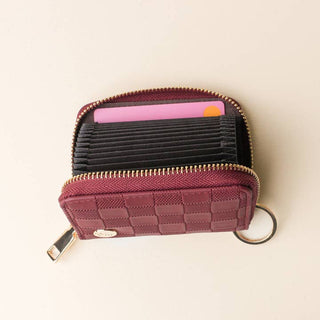The Darling Effect Zip Around Wallet - Plum Check