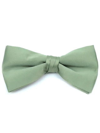 Men's Satin Clip On Bow Tie - Sage