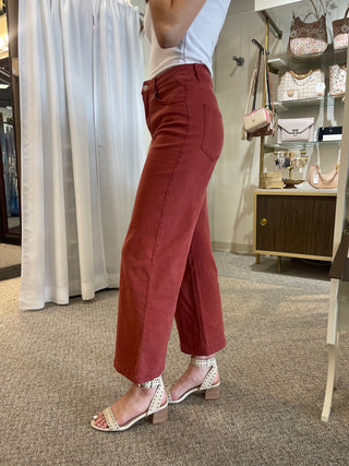 Rust Wide Leg Pants