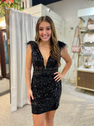 Jovani 23104 - Black Size 12