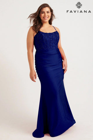 Faviana 9569 - Navy Size 16W