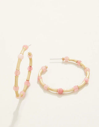 Spartina 449 Calm Waters Hoop Earrings - Pink Jade