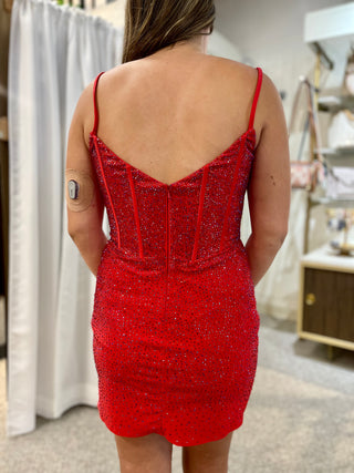 Sherri Hill 55684 - Red Size 8