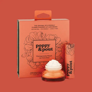 Poppy & Pout Lip Care Gift Set - Pomegranate Peach