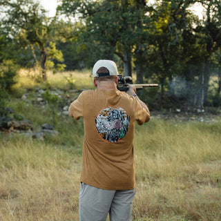Burlebo Short Sleeve Tee - Duck and Dog - Light Brown