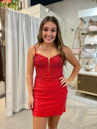 Sherri Hill 55684 - Red Size 8
