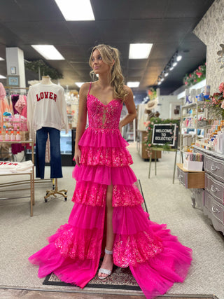 Sherri Hill 56982 - Fuchsia Size 0
