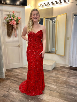 Sherri Hill 56339 - Red Size 4