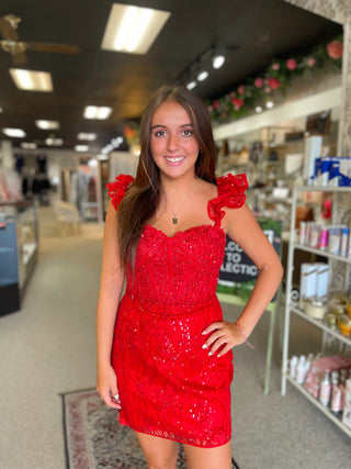 Sherri Hill 56439 - Red Size 10