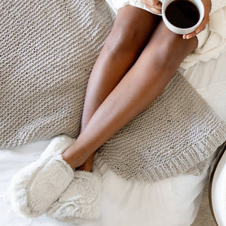 Warmies Marshmallow Gray Slippers