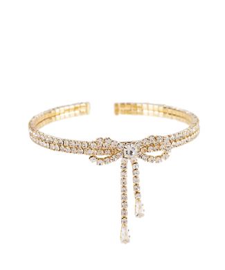 Clear/Gold Bow Cuff Bracelet