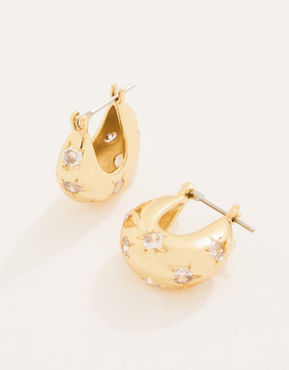 Spartina 449 Lina Hoop Earrings Crystal