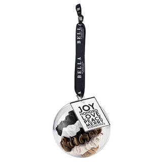 Satin Scrunchie Ornament - Brown Mix