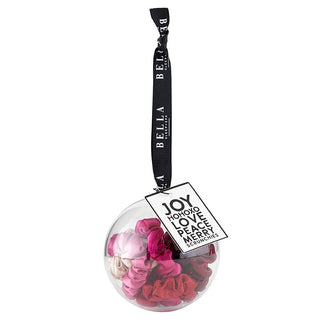 Satin Scrunchie Ornament - Red/Pink Mix