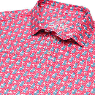 Burlebo Performance Polo - American Flag Print