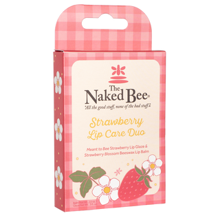 The Naked Bee Strawberry Lip Care Duo Gift Set