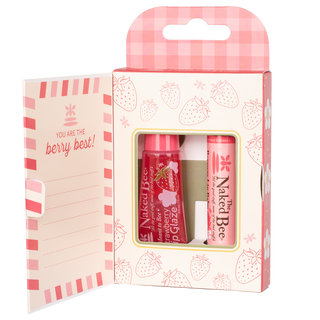 The Naked Bee Strawberry Lip Care Duo Gift Set