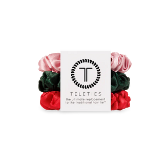 Teleties Poinsettia Silk Scrunchies (Small)