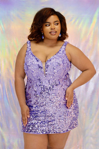 Sydney's Closet SC8145 - Purple Size 16W
