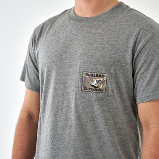 Burlebo Short Sleeve Tee - Mallard Duck Stamp - Dark Heather Grey