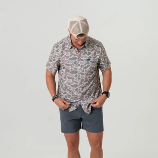 Burlebo Performance Button Up - Classic Deer Camo