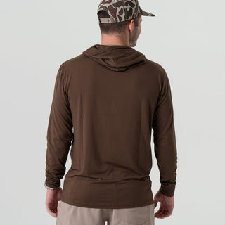 Burlebo Performance Hoodie - Heather Brown