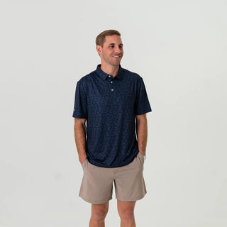Burlebo Performance Polo - Stars and Stripes - Navy