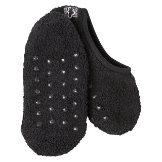 World's Softest Socks Cozy Footsie w/ Grippers - Black
