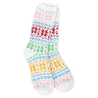 World's Softest Socks Holiday Cozy Winter Crew - Fair Isle Whimsical