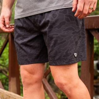 Burlebo Athletic Short - Black Camo - Black Liner