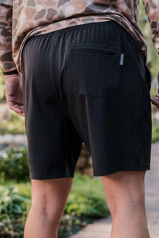 Burlebo Athletic Short - Heather Black - Retro Duck Camo Liner