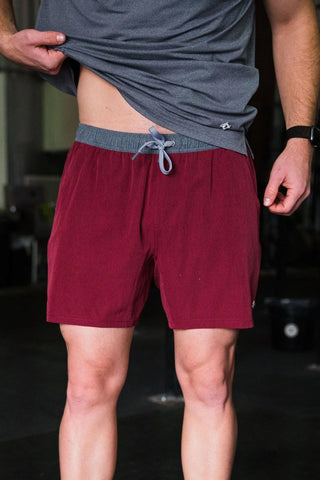 Burlebo Athletic Short - Maroon - White Camo Liner