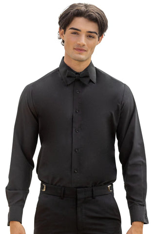 *In Stock* Black Fitted Microfiber Shirt