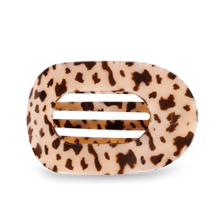 Teleties Blonde Tortoise Large Flat Round Clip
