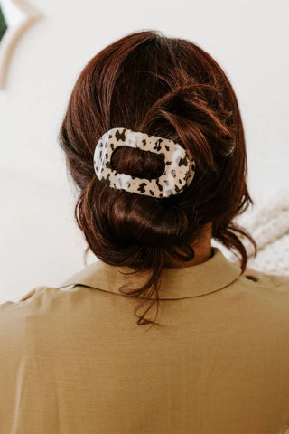 Teleties Blonde Tortoise Medium Flat Round Hair Clip