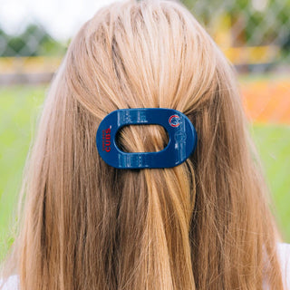 Teleties Chicago Cubs Small Flat Round Hair Clip
