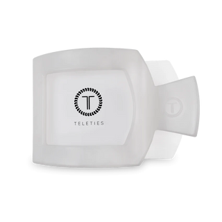 Teleties Coconut White Large Flat Square Clip