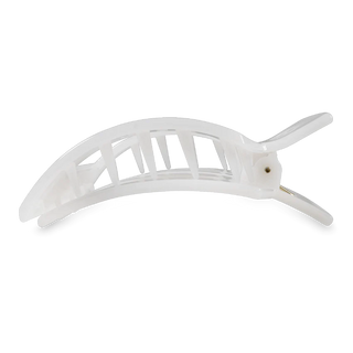 Teleties Coconut White Large Flat Square Clip